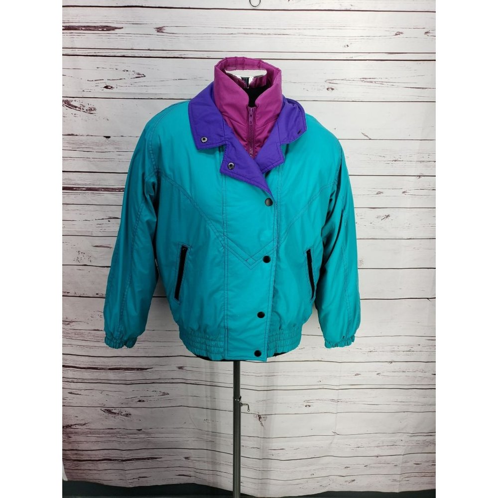 Cabin Creek Teal 80s Vintage Style Wind Jacket